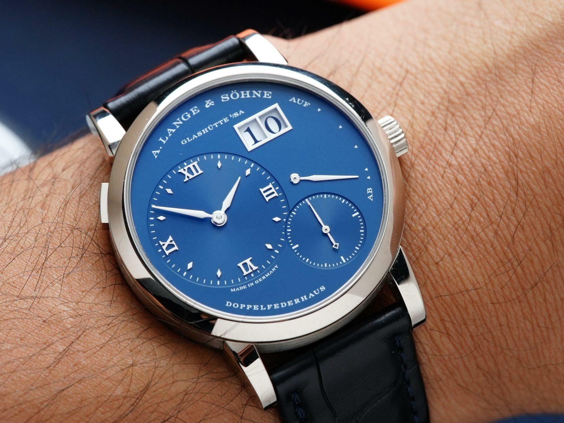 A. Lange & Söhne Lange 1 Extremely Rare & Desirable Blue Dial