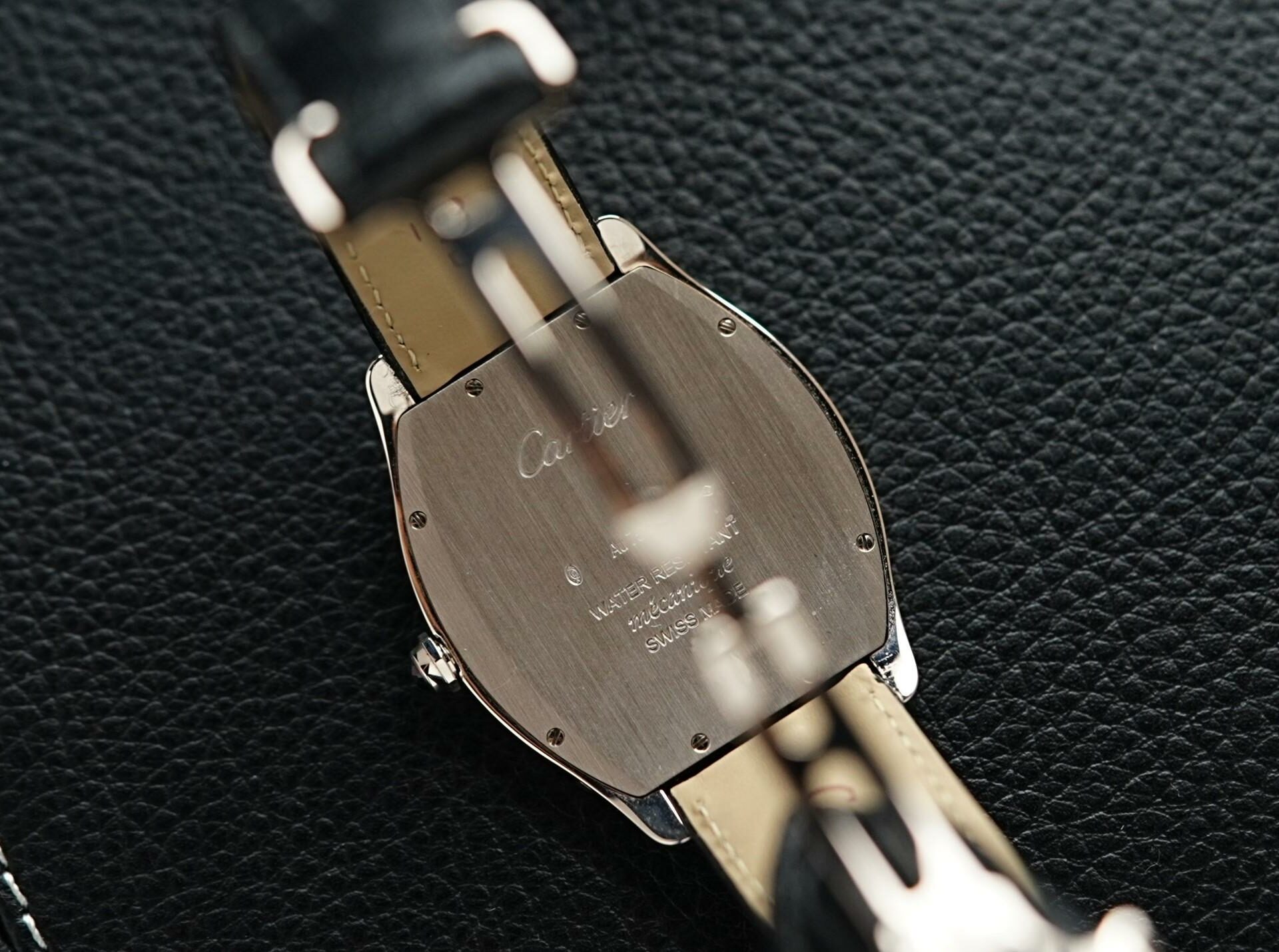 Back side of the Cartier Tortue.