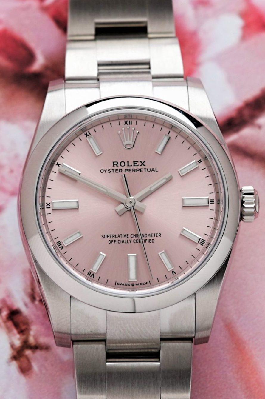 Rolex Oyster Perpetual 34 Pink Dial 2022