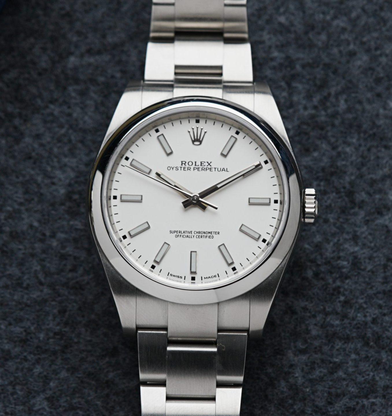 Rolex Oyster Perpetual 39 White Dial Discontinued - Ticking Way