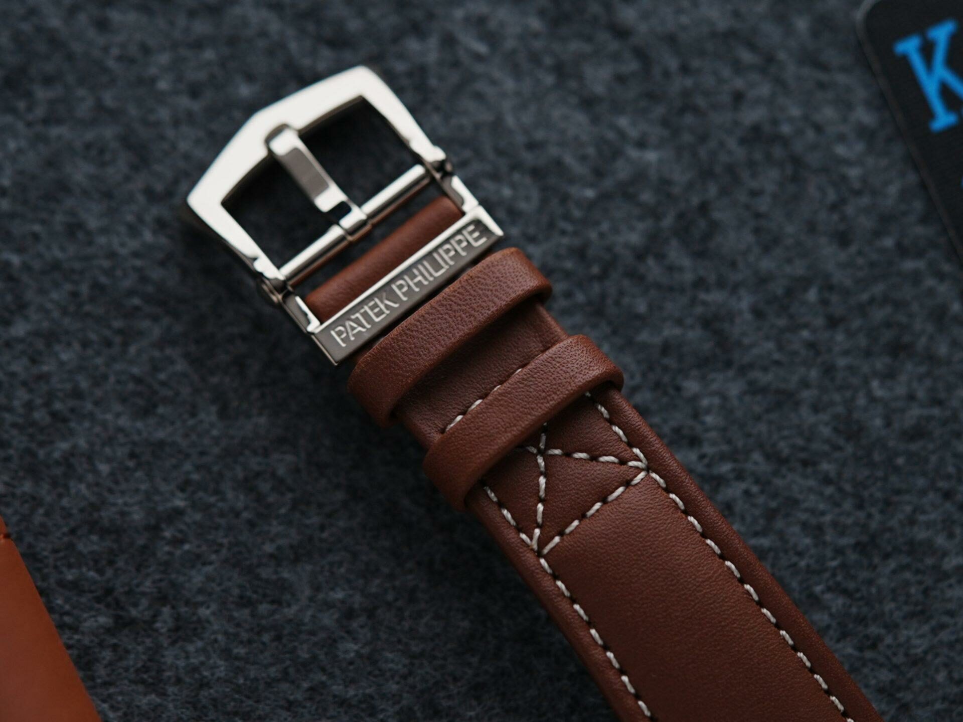 Leather strap and Buckle for the Patek Philippe Annual Calendar Chronograph.