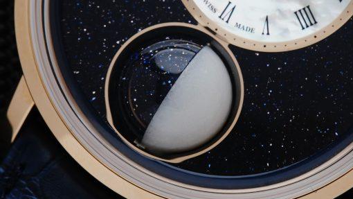Arnold & Son Luna Magna 28 Pieces Limited Edition 3D Moon watch moon zoomed in.