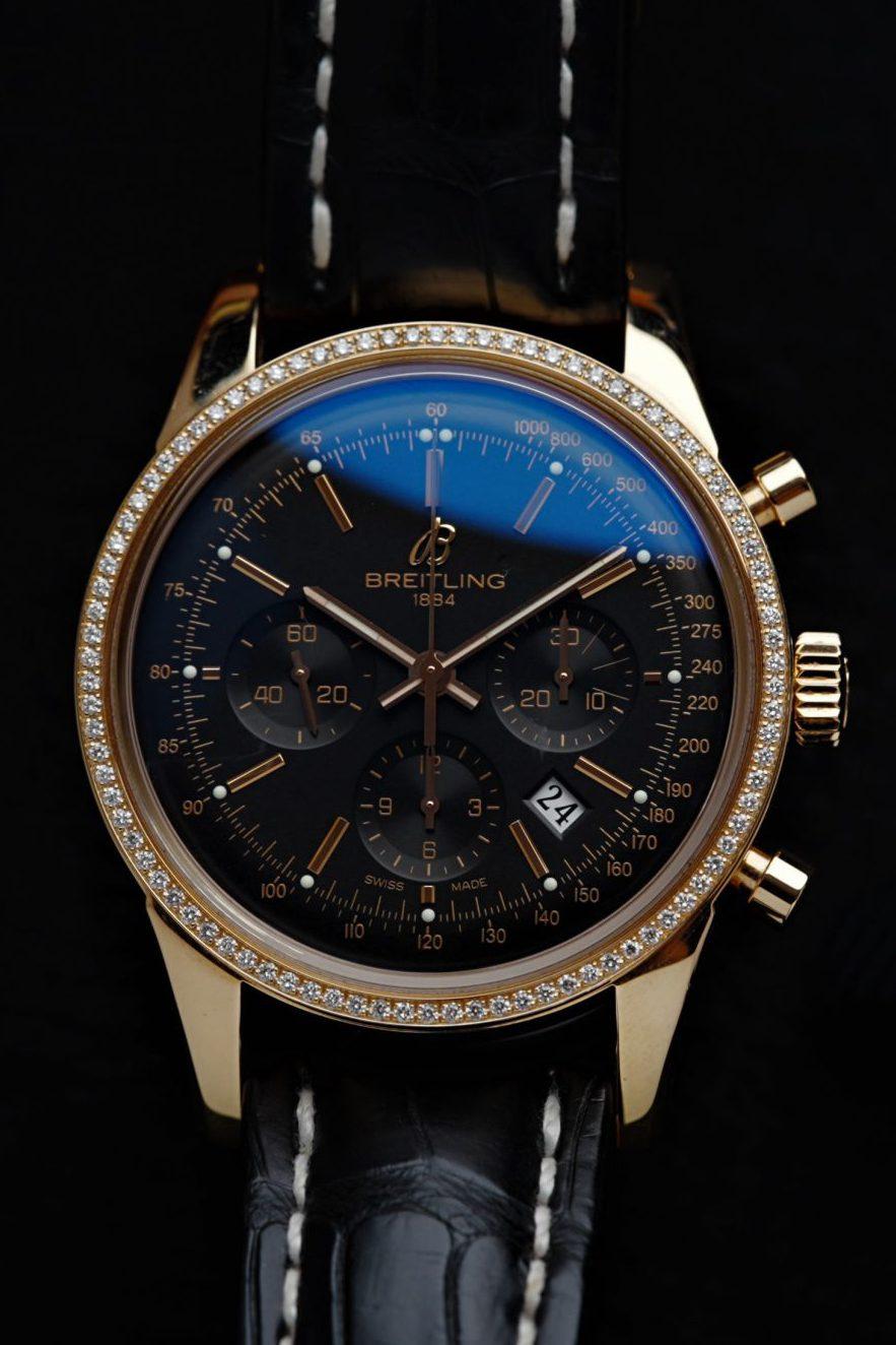 Breitling Transocean Chronograph Diamonds Rose Gold watch