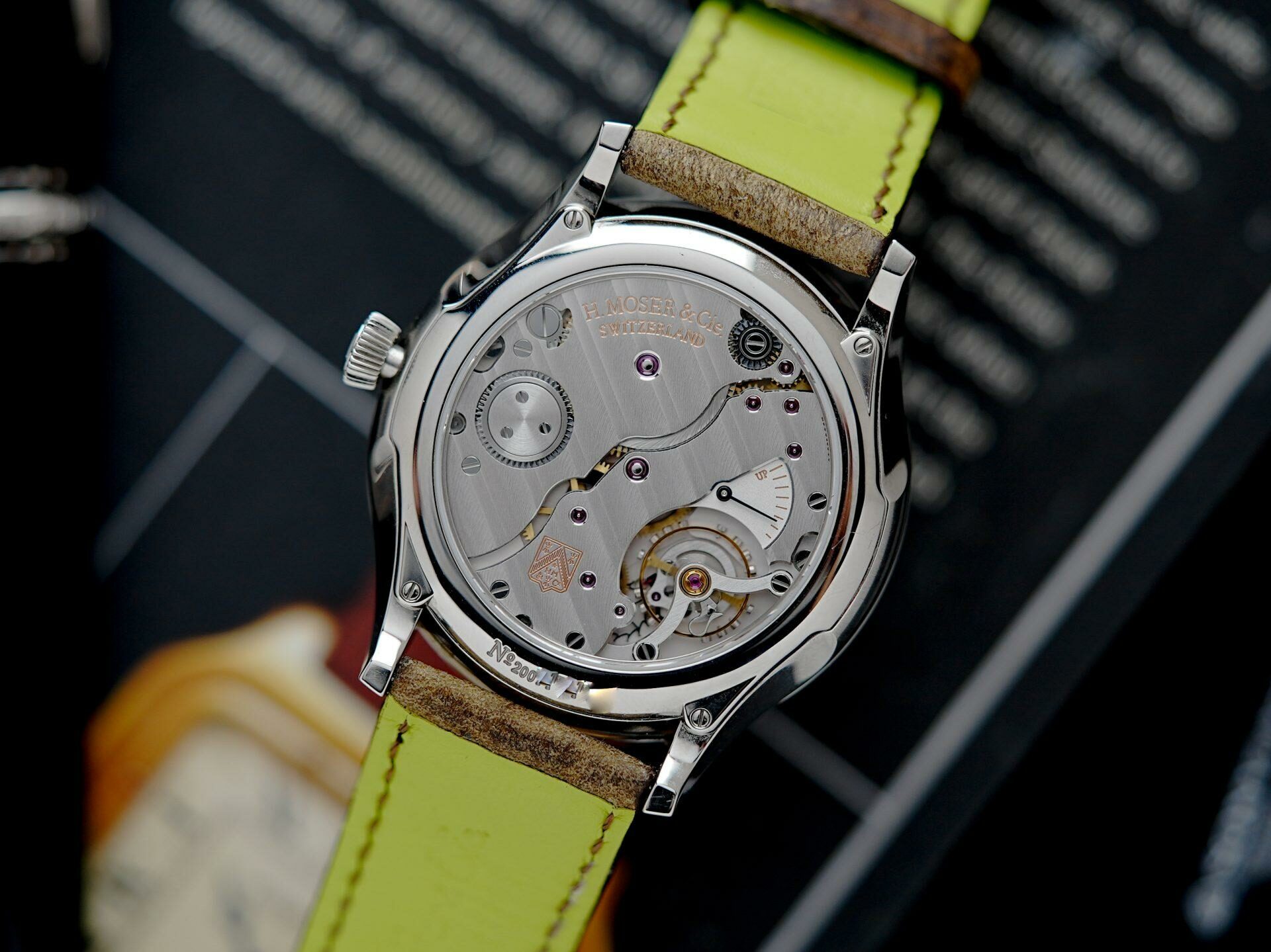 Back side and strap for the H.Moser & Cie. Venturer Small Seconds Xl watch.