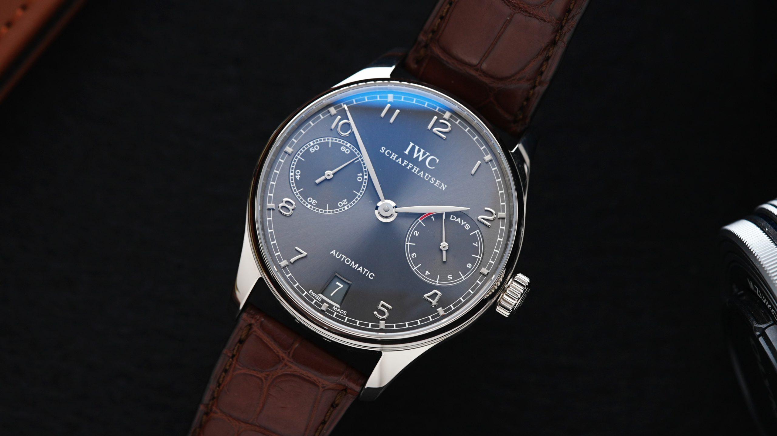 IWC Portuguese Automatic angle shot featured under white light.