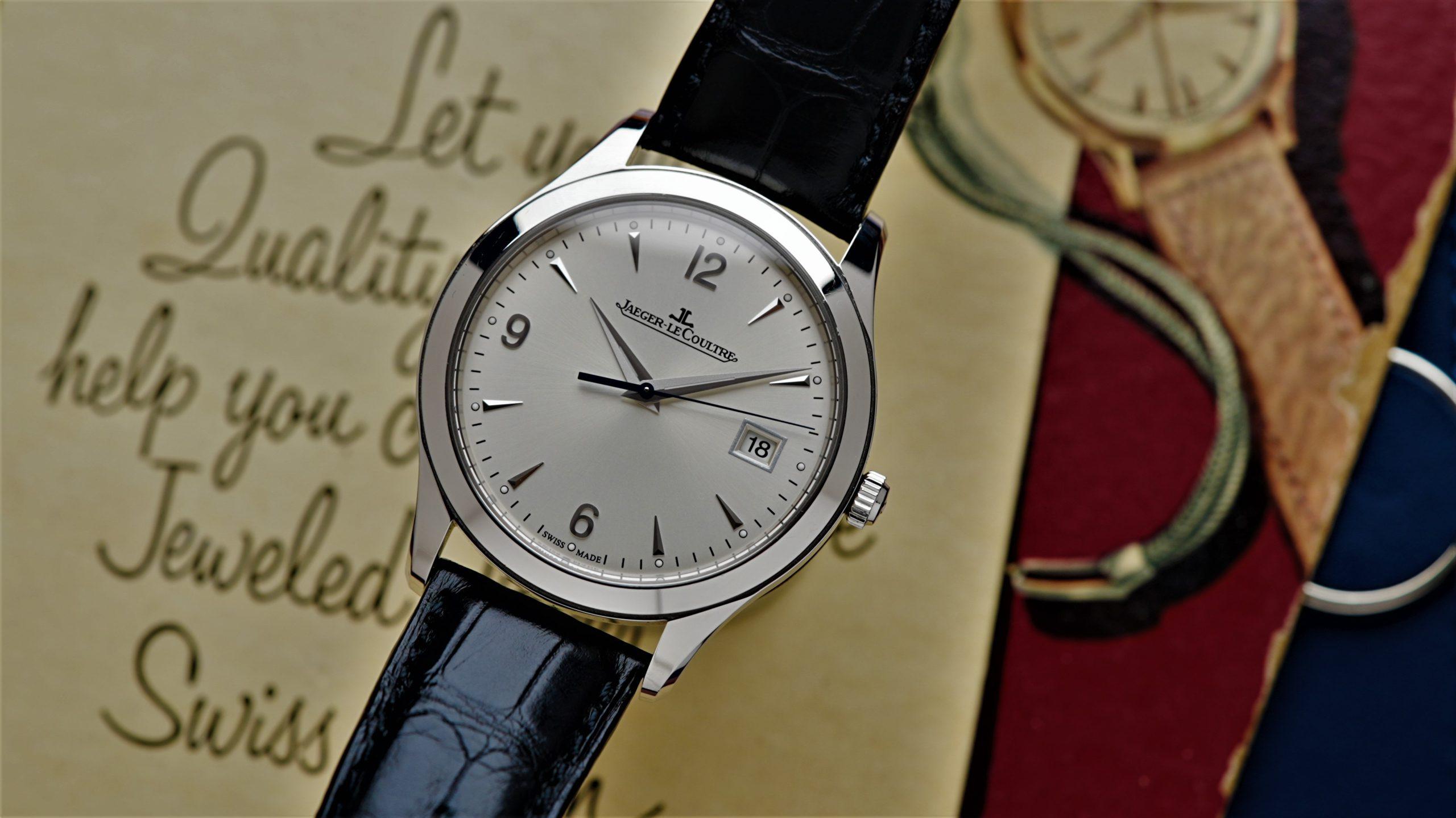 Jaeger-LeCoultre Master Control Date angle shot.