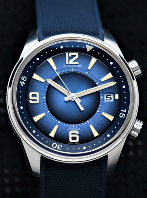 Jaeger-LeCoultre Polaris Limited Stunning Blue Dial watch featured under white lighting.