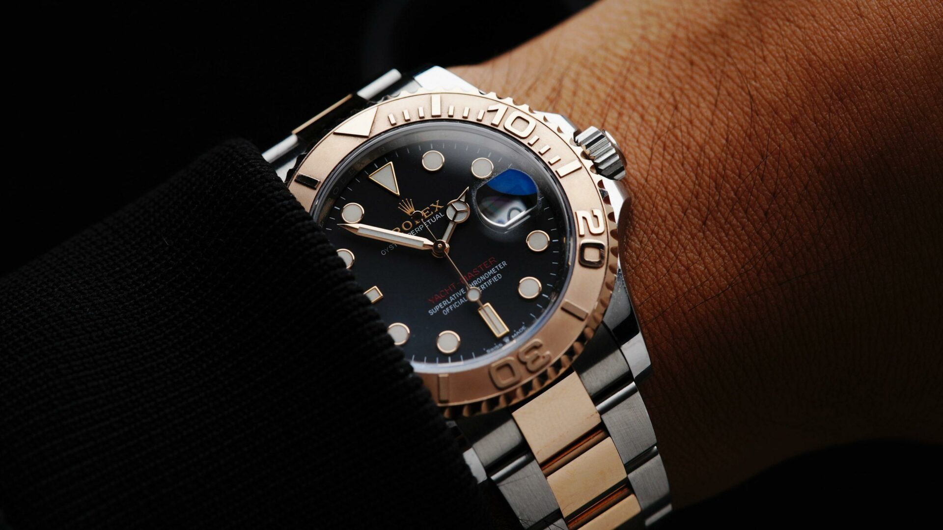 Rolex Yacht-Master 40mm watch wrist shot.