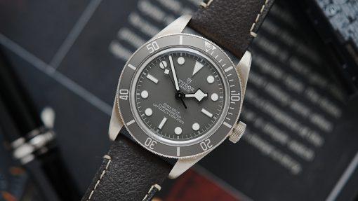 Tudor Black Bay Fifty-Eight 925 watch pictured on an angle.