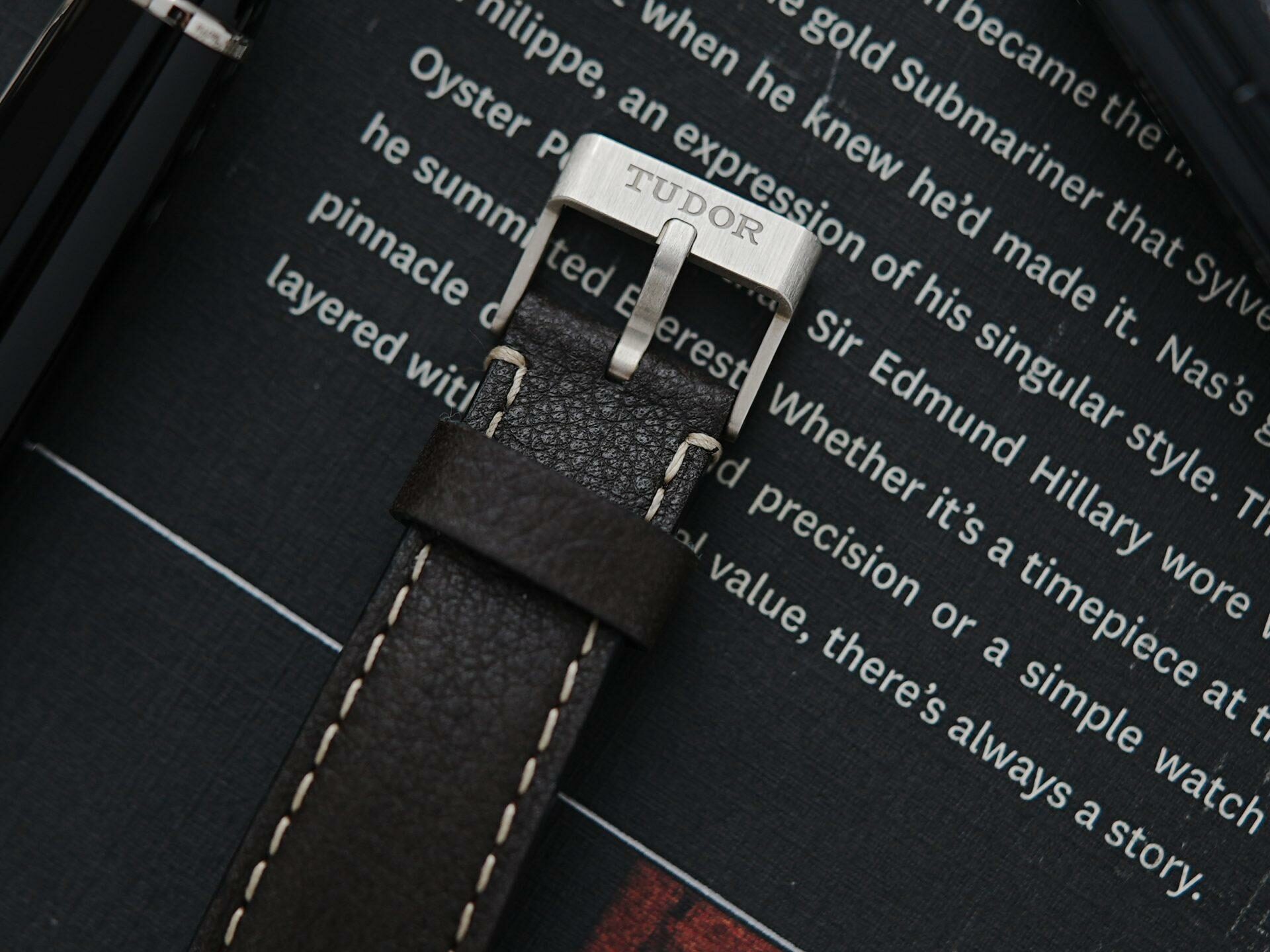 Tudor Black Bay Fifty-Eight 925 watch strap and buckle.