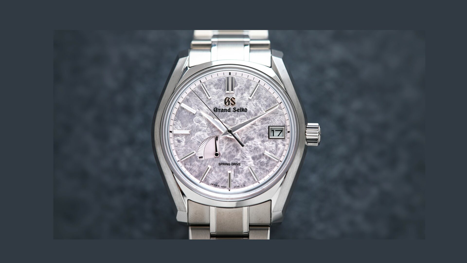 Grand Seiko Heritage Collection Seasons 'Spring' SBGA413 watch featured under white lighting.