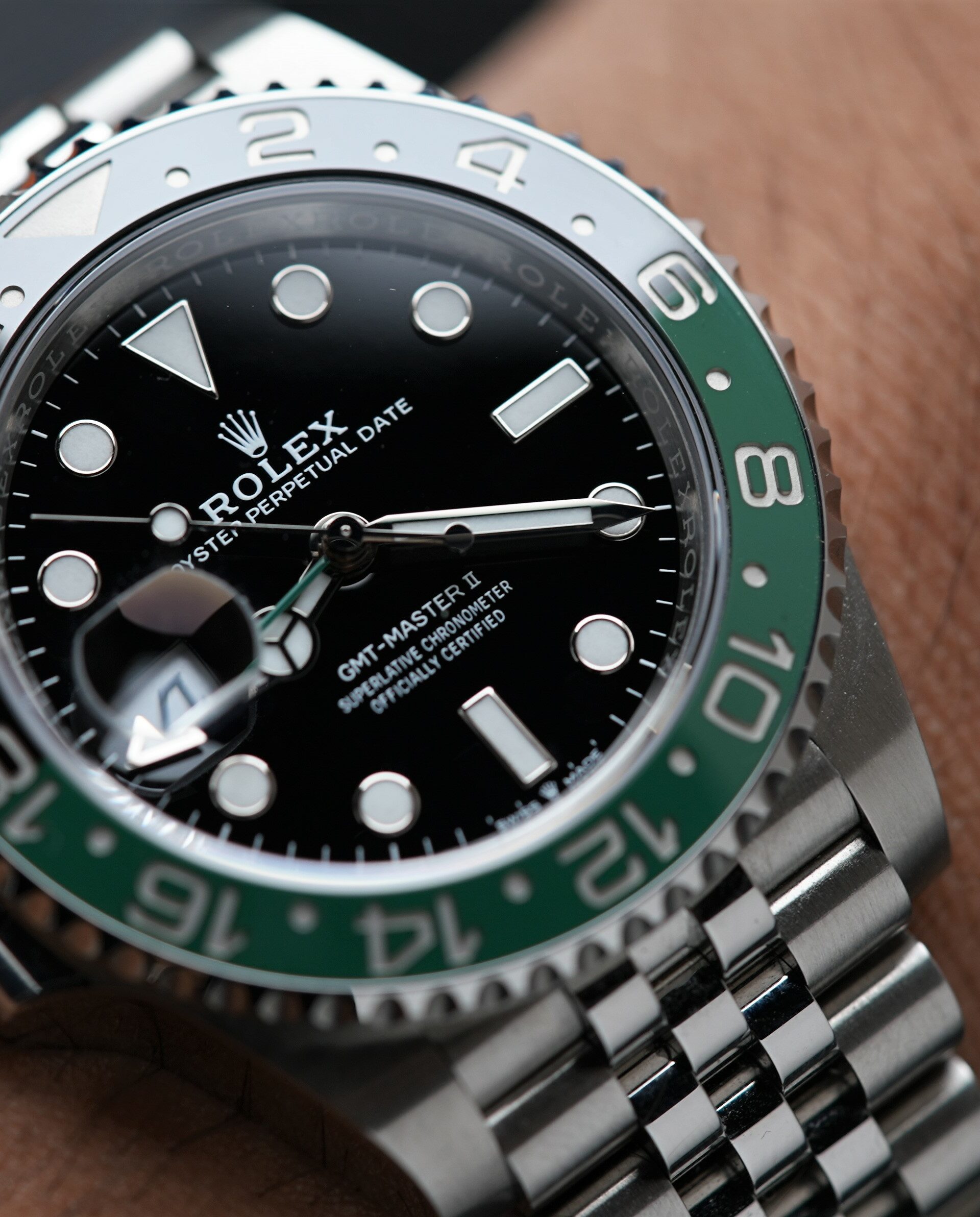 Rolex GMT-Master II 126720VTNR wristwatch featured on the wrist.