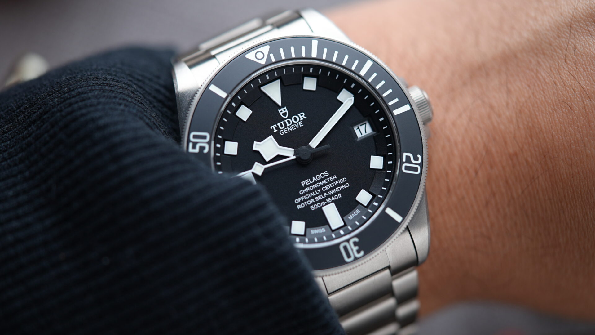 Tudor Pelagos 25600TN watch featured on the wrist.