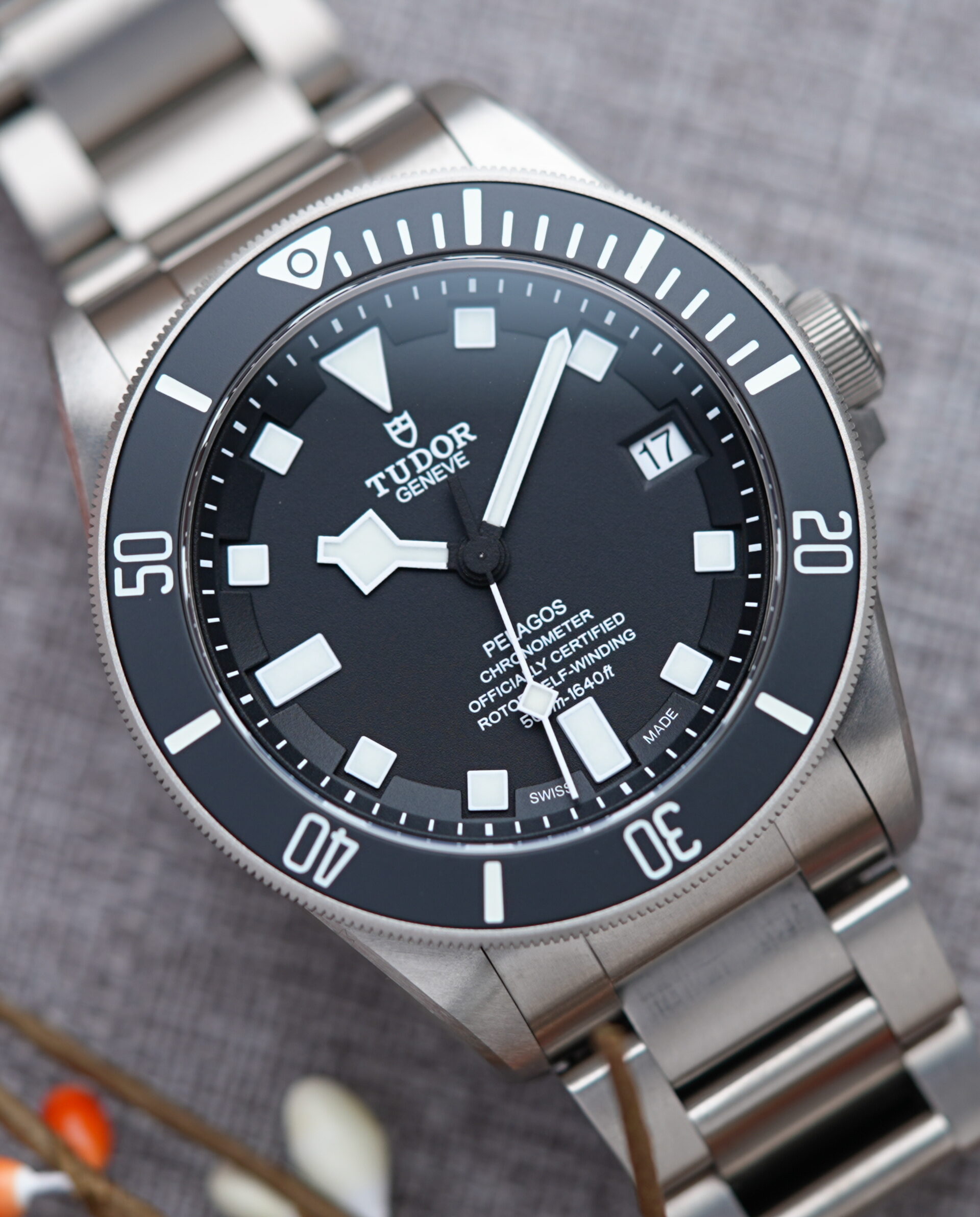Tudor Pelagos 25600TN watch featured on an angle.
