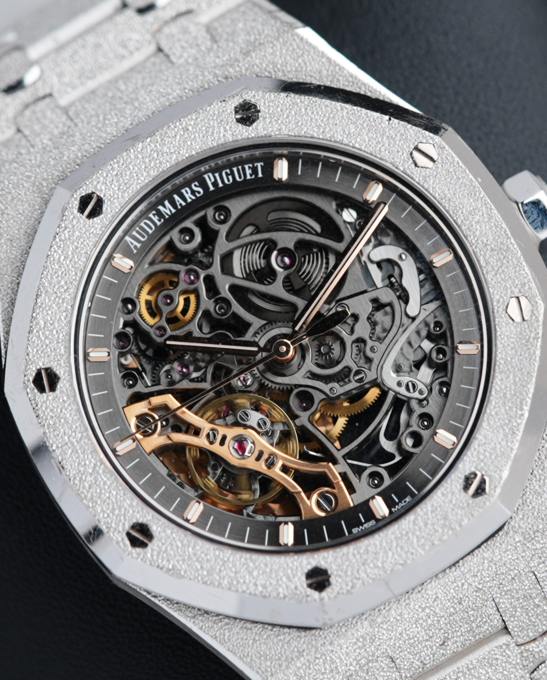 Audemars Piguet Introduces Royal Oak Frosted Gold Double Balance Wheel  Openworked “Rainbow”